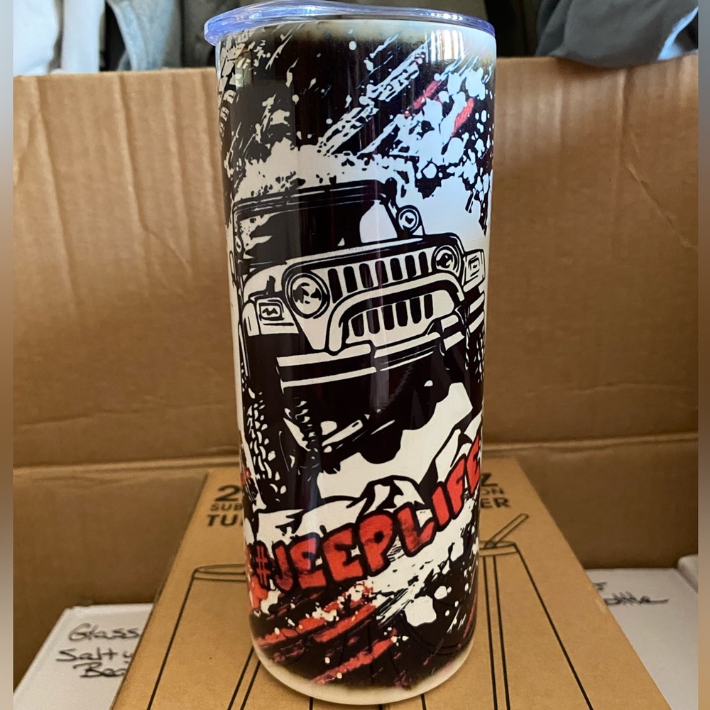 New 20oz Sublimation Tumbler- Comes W/Reusable Straw & Lid